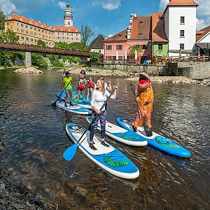 pujcovna paddleboardu Cesky Krumlov, Lipno, Vltava, rent a paddleboards